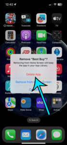 how to delete apps from an iPhone 13